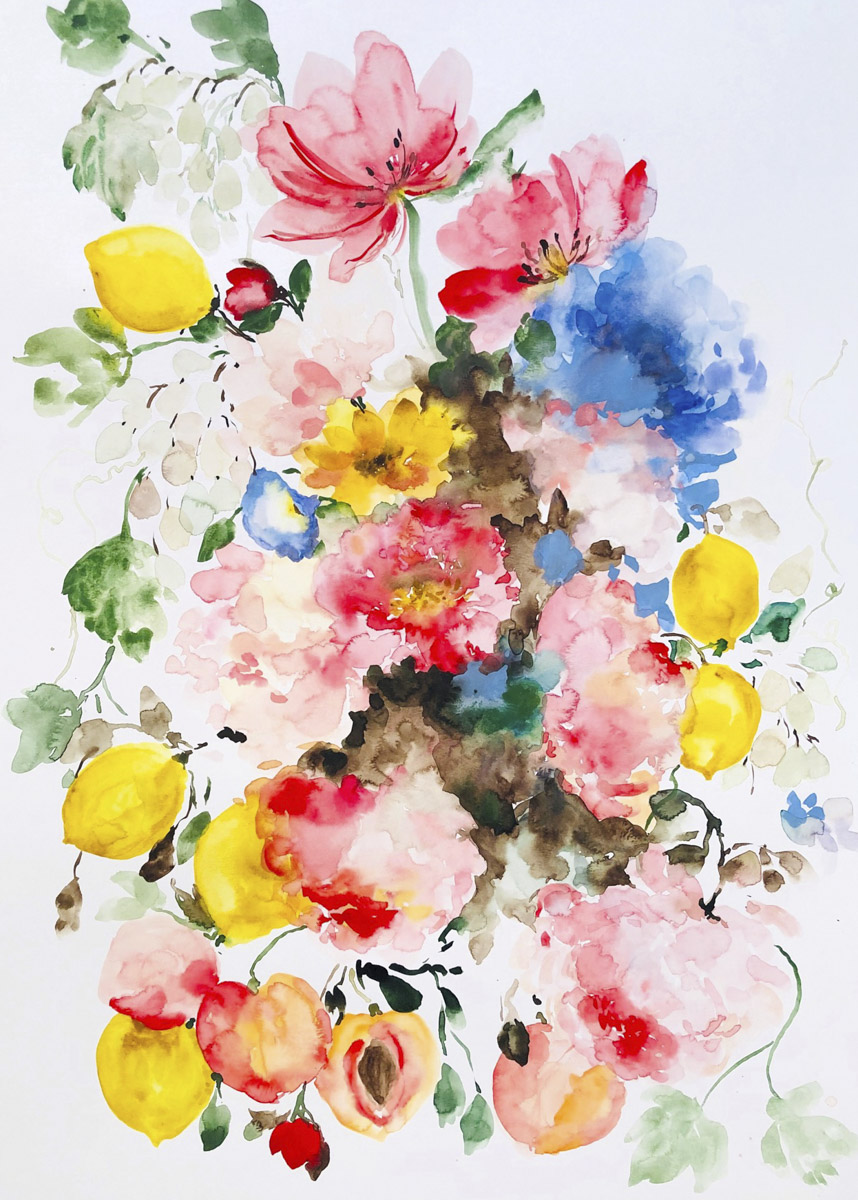 Gemälde Früchte und Blumen - dianacojocaru.de
