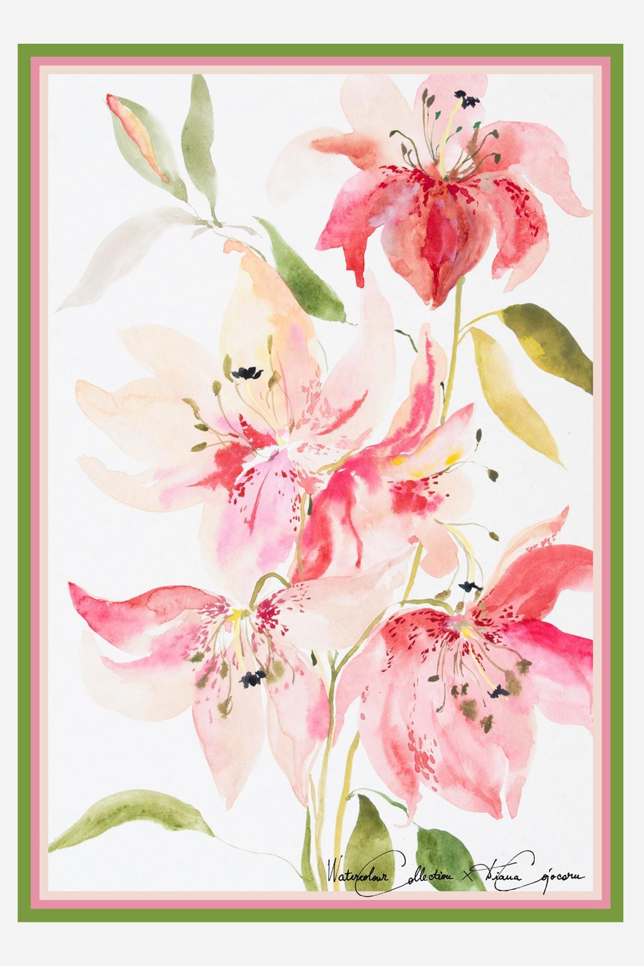 Transparente Lilien 100 x 70 cm - dianacojocaru.de