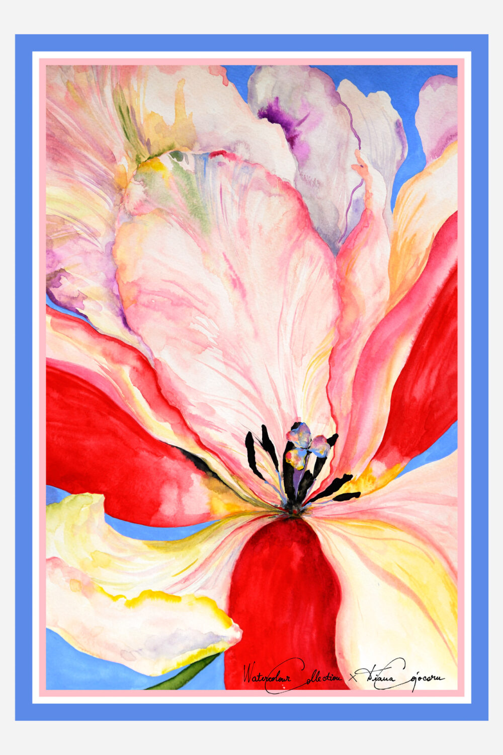 Im Inneren einer Tulpe 100 x 70 cm - dianacojocaru.de